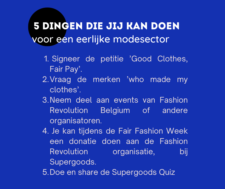 Fashion Revolution week: 5 dingen die jij kan doen voor een eerlijke modesector!