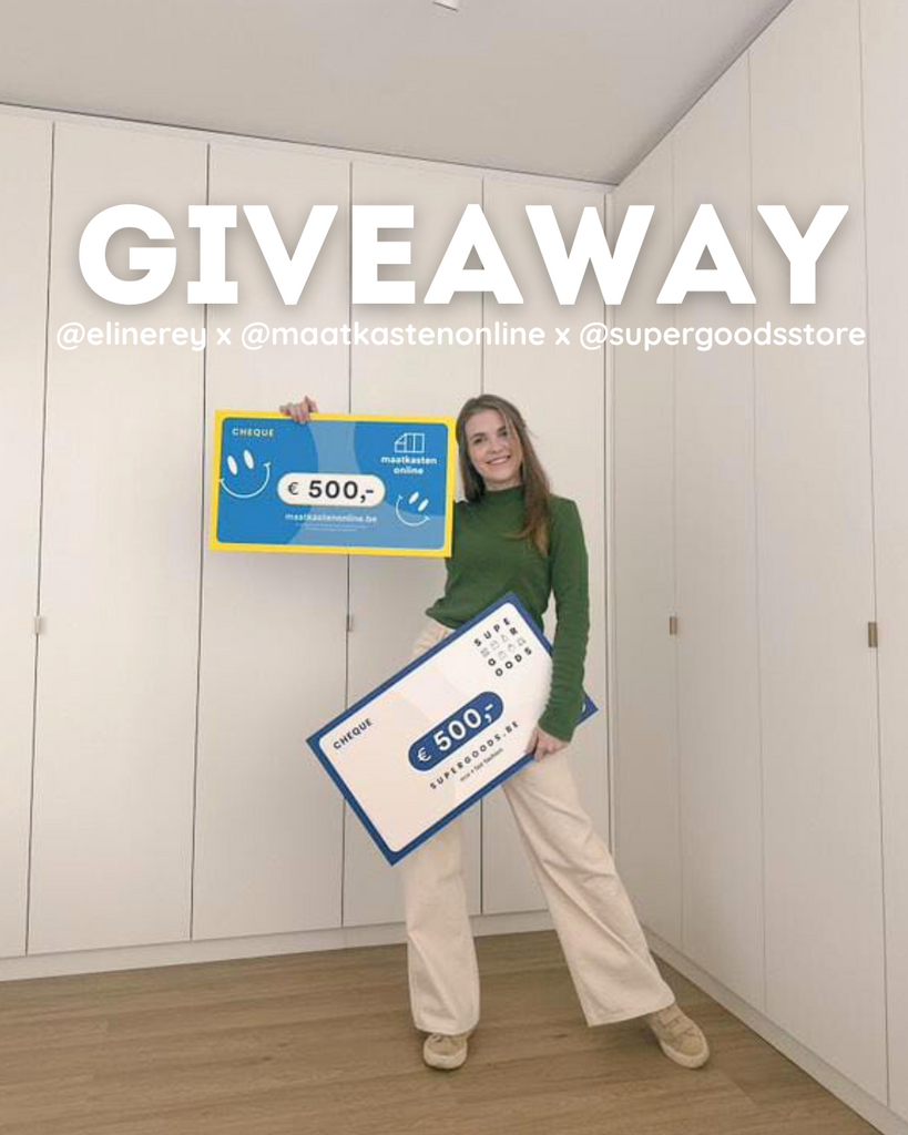 INSTAGRAM GIVEAWAY - WIN €500 bij Supergoods & €500 bij Maatkasten Online