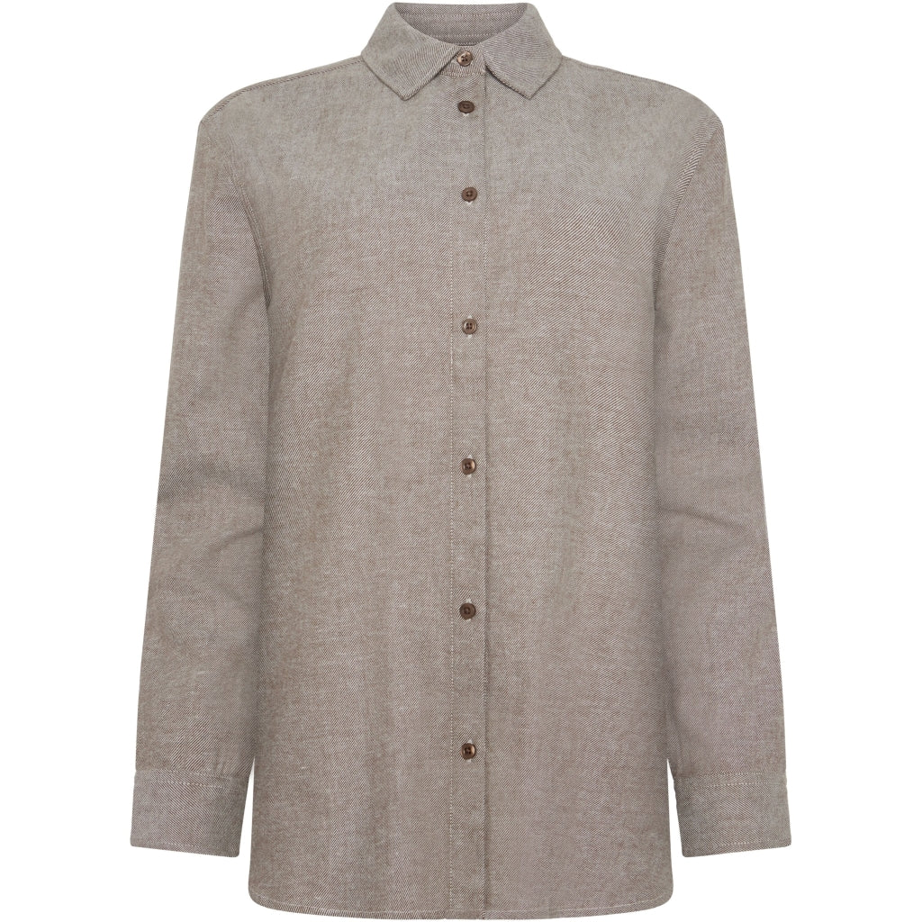 KCA 2090081 Organic cotton flannel shirt 1243 demitasse women