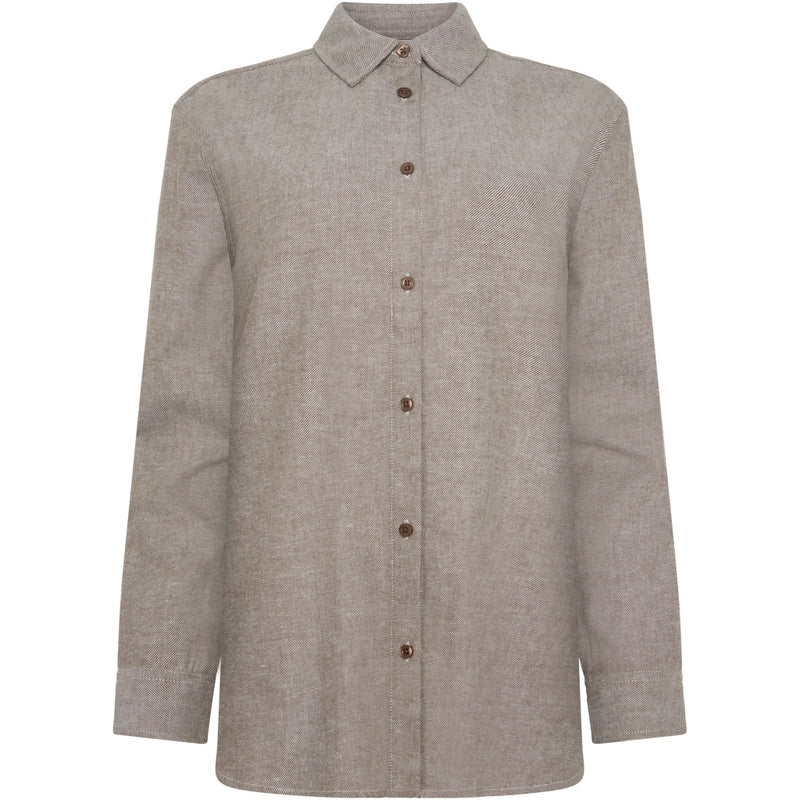 KCA 2090081 Organic cotton flannel shirt 1243 demitasse women