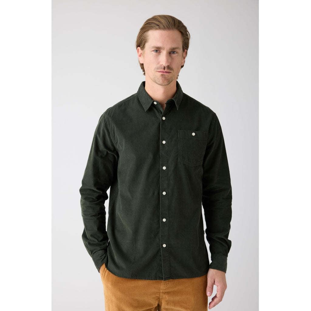 KCA 1090053 Corduroy shirt 1090 forest night men