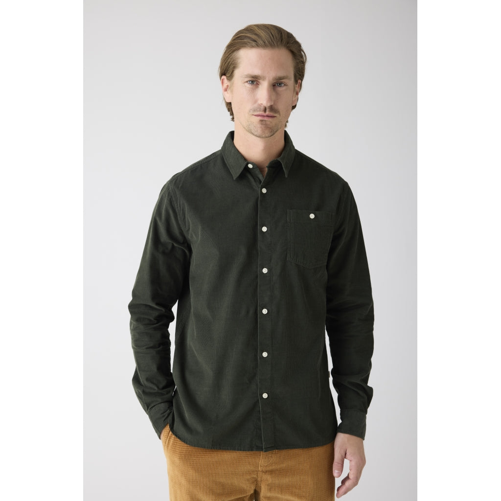 KCA 1090053 Corduroy shirt 1090 forest night men