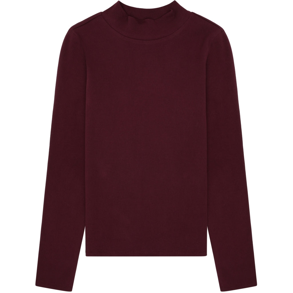 KCA 100076 Rib high neck long sleeved 1281 fig women