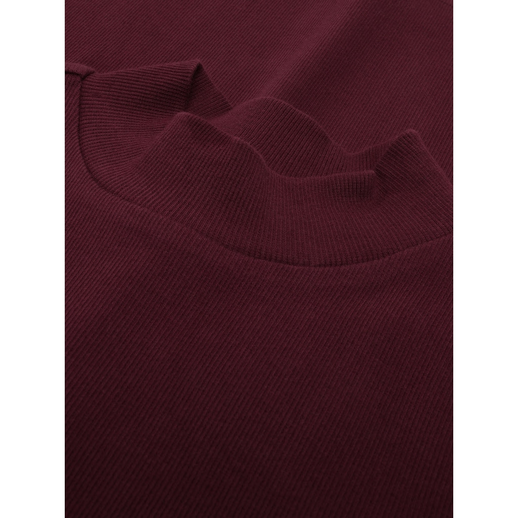 KCA 100076 Rib high neck long sleeved 1281 fig women