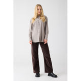 KCA 2090081 Organic cotton flannel shirt 1243 demitasse women