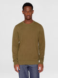 KCA 1080067 Vagn bubble knit crew neck jumper 1068 burned olive men