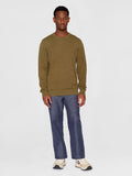 KCA 1080067 Vagn bubble knit crew neck jumper 1068 burned olive men