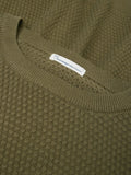 KCA 1080067 Vagn bubble knit crew neck jumper 1068 burned olive men