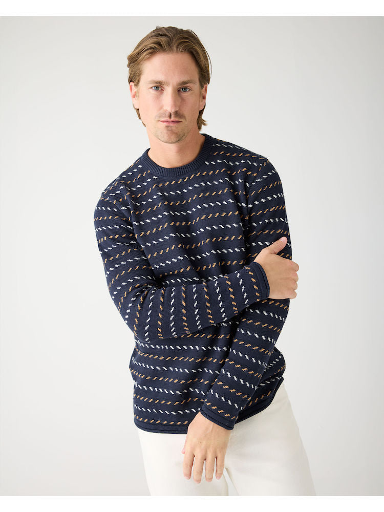 KCA 1080103 Jacquard knit jumper 1412 night sky men