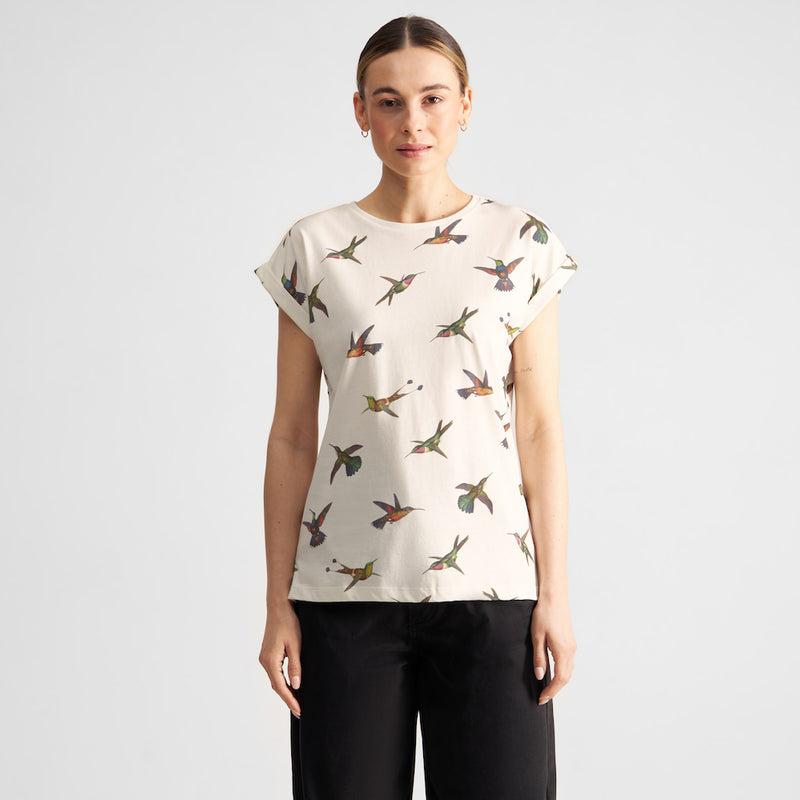 DEDICATED Visby hummingbirds t-shirt off white women