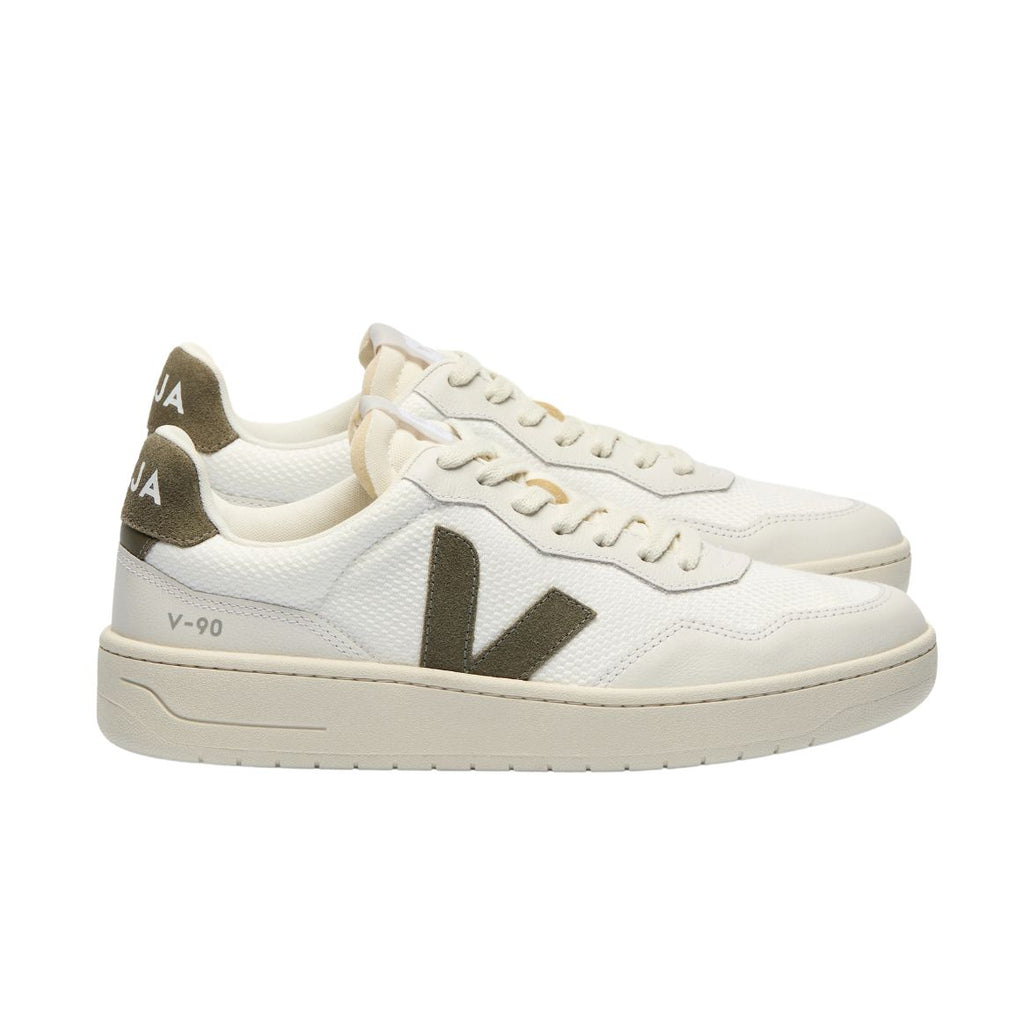 VEJA V-90 B-mesh white kaki men