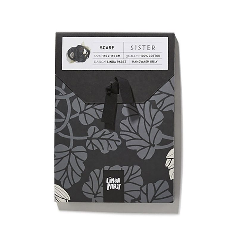 LINDA PABST Black sister scarf big
