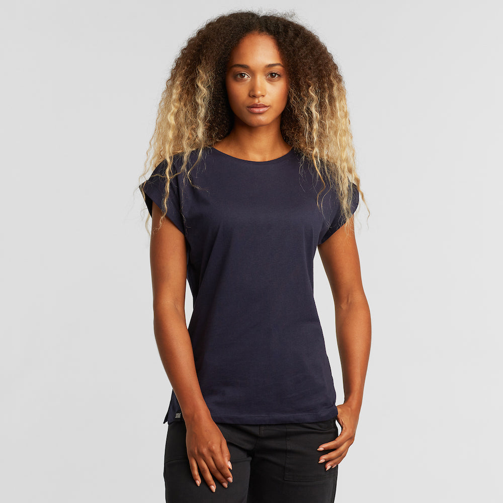 DEDICATED Visby base t-shirt navy women