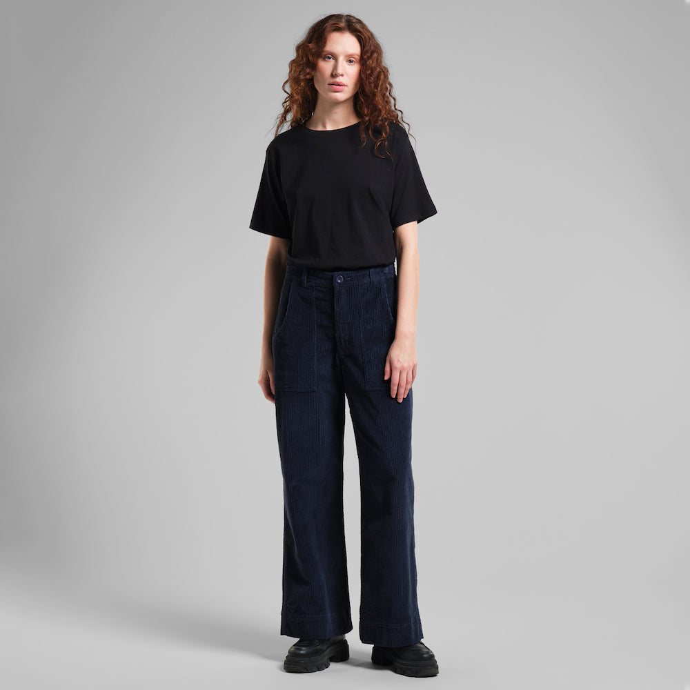 DEDICATED Vara corduroy workwear pants navy women