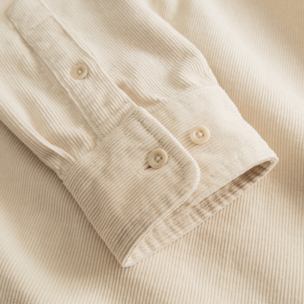 DEDICATED Varberg corduroy shirt oat white men