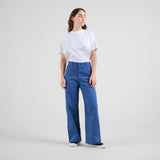 DEDICATED Vara workwear pants herringbone true blue women