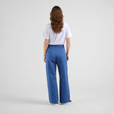 DEDICATED Vara workwear pants herringbone true blue women