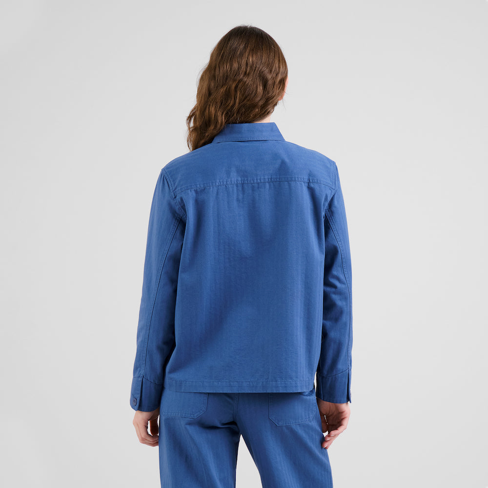 DEDICATED Stiby jacket herringbone true blue women