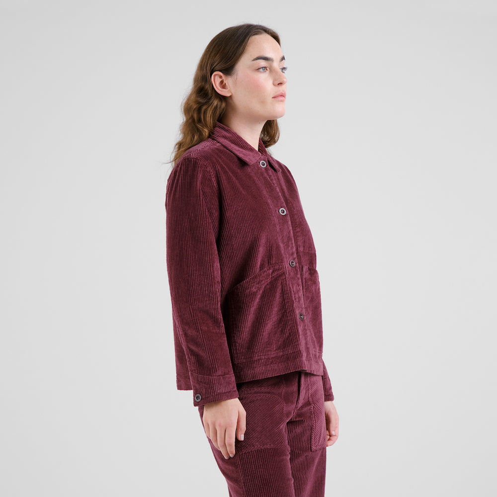 DEDICATED Stiby corduroy jacket fig red women