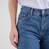 DEDICATED Berlin flare denim pants mid blue women