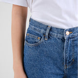 DEDICATED Essen straight denim pants mid blue women