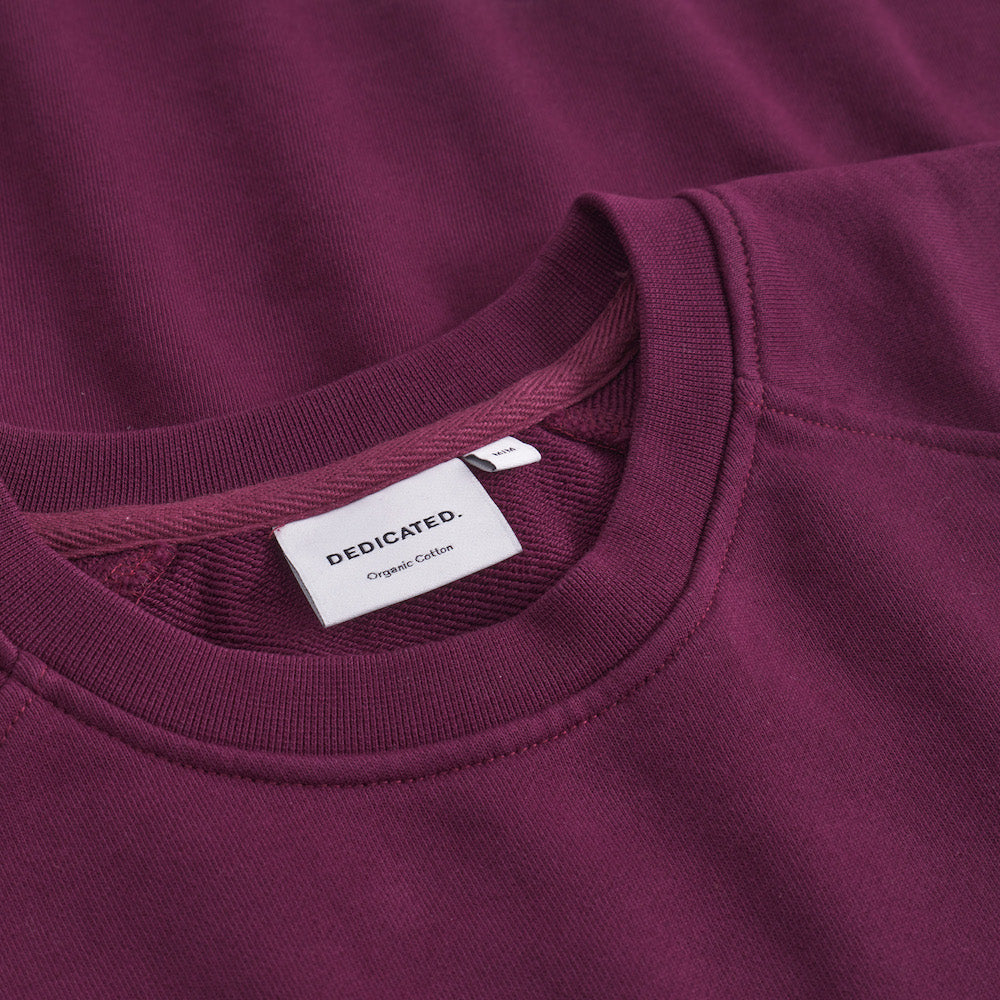 DEDICATED Malmoe base sweatshirt fig red men