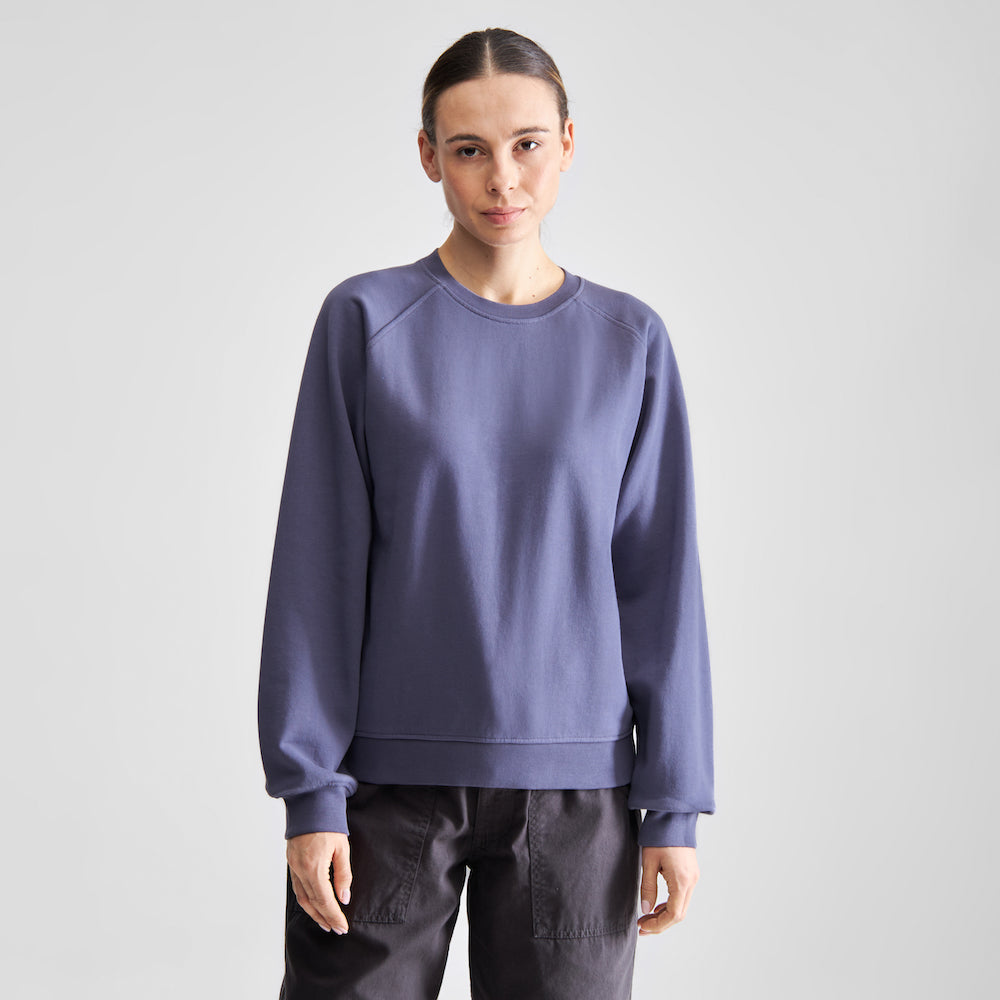 DEDICATED Ystad base sweatshirt heron blue women