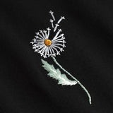 DEDICATED Visby dandelions EMB t-shirt black women