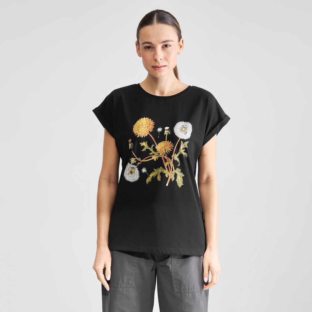 DEDICATED Visby dandelions t-shirt black women