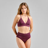 DEDICATED Alva bikini top burgundy women