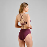 DEDICATED Alva bikini top burgundy women