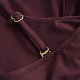 DEDICATED Klinte wrap swimsuit burgundy women
