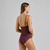 DEDICATED Klinte wrap swimsuit burgundy women