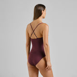 DEDICATED Klinte wrap swimsuit burgundy women