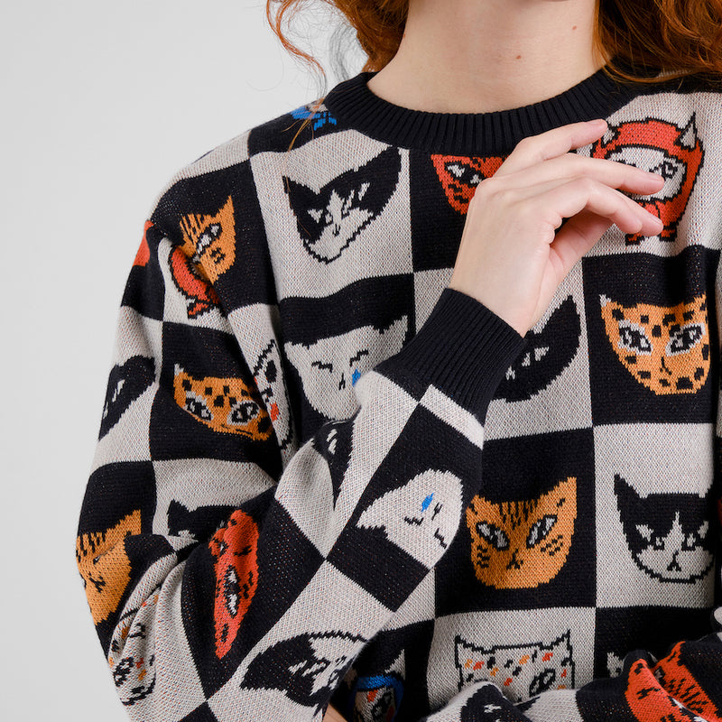 DEDICATED Arendal cat bingo jumper black women