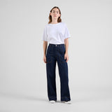 DEDICATED Vara workwear pants denim dark blue women