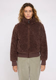 MAZINE Faux fur jacket chestnut women
