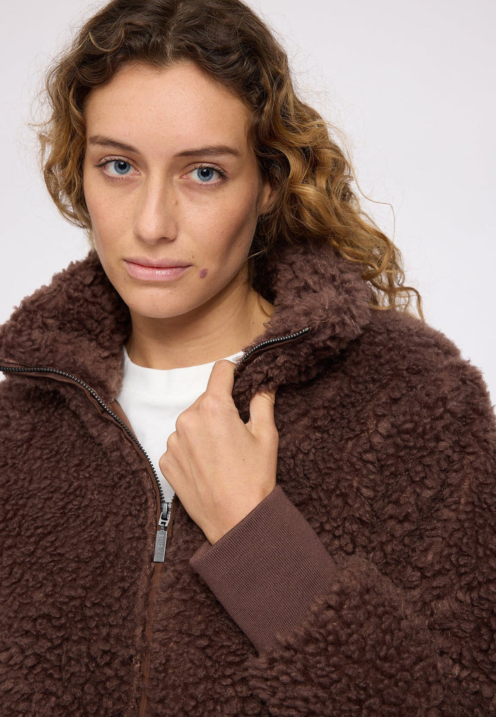 MAZINE Faux fur jacket chestnut women