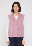 MAZINE Faux fur vest pale mauve women