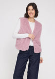 MAZINE Faux fur vest pale mauve women