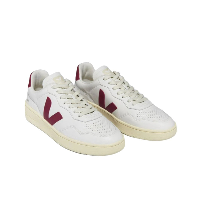 VEJA V-90 O.T. leather extra white marsala women