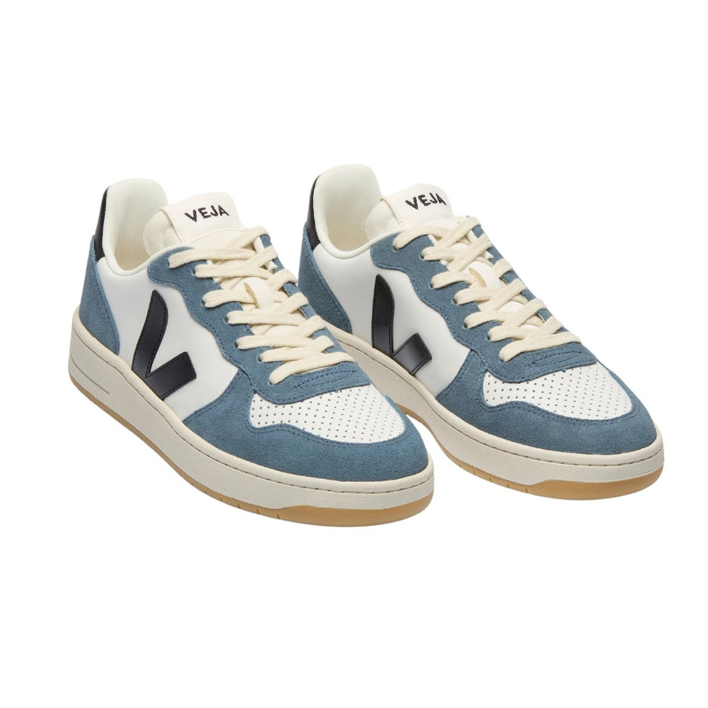 VEJA V-10 leather white black california men