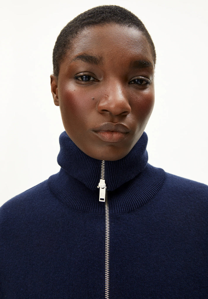 ARMEDANGELS Joaniaas knit jacket tinted navy women