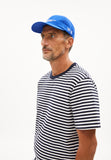 ARMEDANGELS Maarkos stripes t-shirt night sky white men