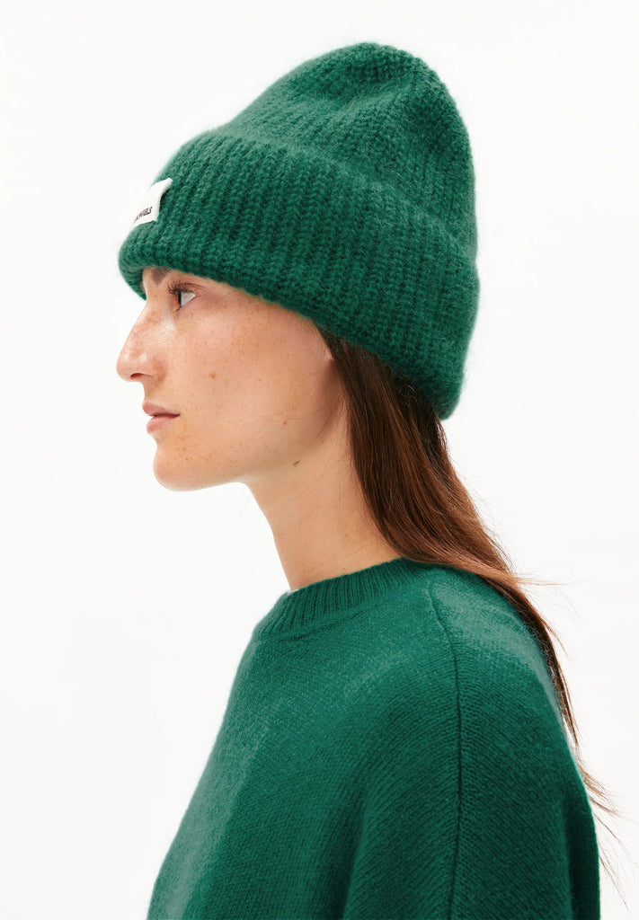 ARMEDANGELS Snowaa beanie emerald green unisex