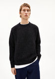 ARMEDANGELS Kiaano tweed jumper black oatmilk tweed men