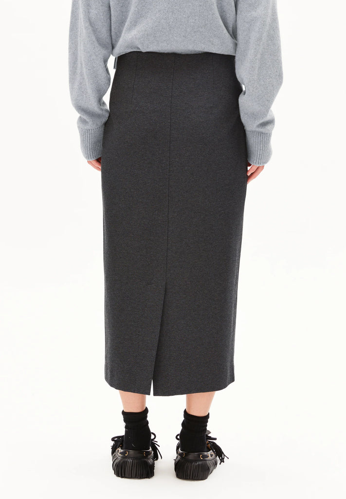 ARMEDANGELS Patinaa midi skirt steel melange women