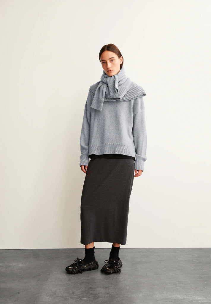 ARMEDANGELS Patinaa midi skirt steel melange women