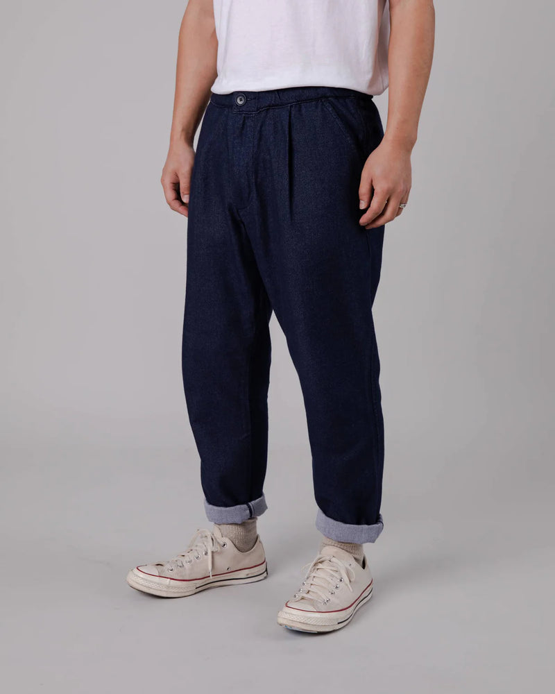 BRAVA Flannel comfort chino Pants 3095 navy men