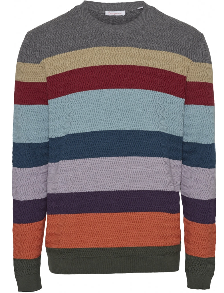 KCA Field multi striped knit 80606 Forrest night 1090 men